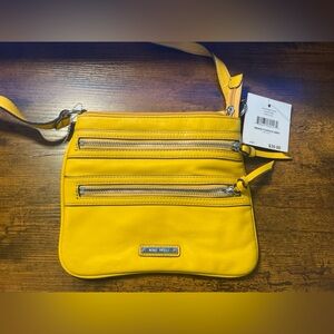 Nine West Minnie Funpack Yellow Crossbody Bag Double Zip